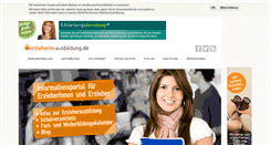 Desktop Screenshot of erzieherin-ausbildung.de