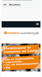 Mobile Screenshot of erzieherin-ausbildung.de