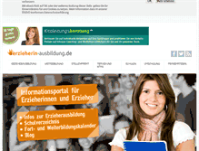 Tablet Screenshot of erzieherin-ausbildung.de